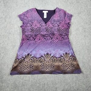 Liz wear Shirt Womens Large Purple 90s Witchy Whimsigoth Fairy Mesh